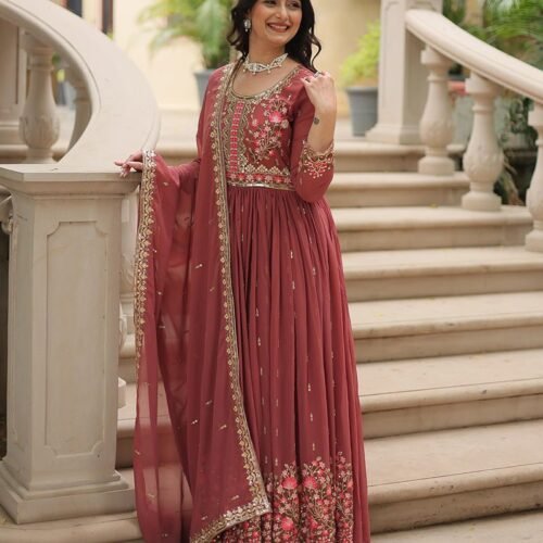 138_4890b797-cbbf-49f9-b221-672bf5ebb1e1-1.jpg Designer Peach Color Three Piece Sharara Suit