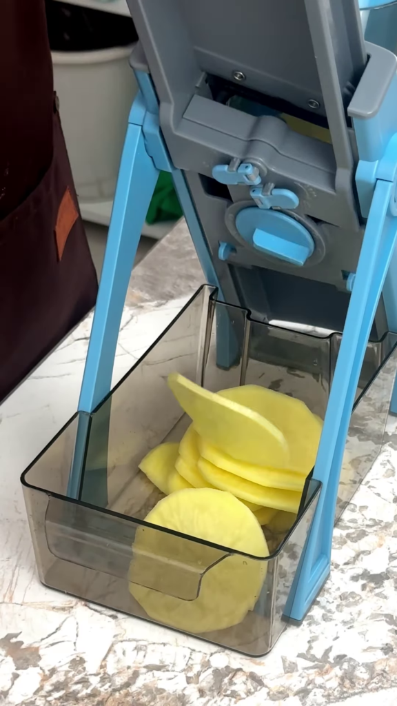 Safe Vertical Mandoline Vegetable Slicer with Container - Photo 4