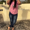 3207-1.png Casual Graphic T-Shirt with Distressed Denim