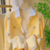 Charming and Elegant Embroidered Cardigan Set