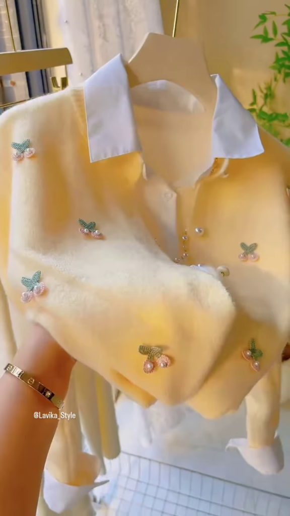 Charming and Elegant Embroidered Cardigan Set - Photo 4