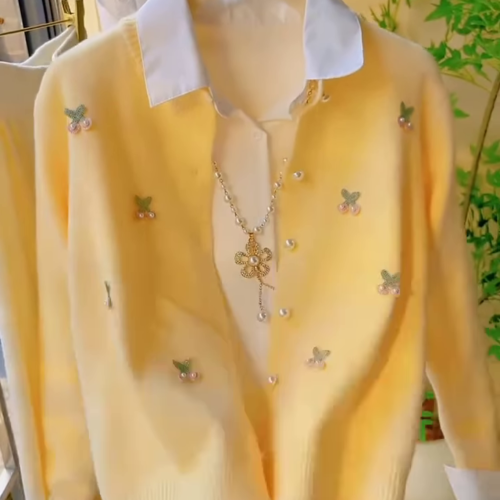 3210-4.png Charming and Elegant Embroidered Cardigan Set