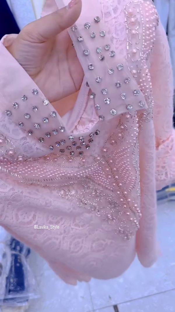 3212-3.png Exquisite Embellished Blouse with Lace and Pearl Detailing