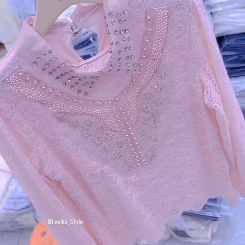3212-6.png Exquisite Embellished Blouse with Lace and Pearl Detailing