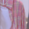 Casual Plaid Oversized Shirt and Top Set