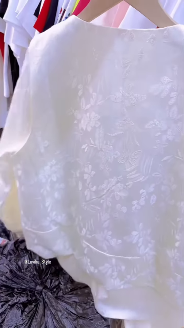 3219-1.png Exquisite Silk and Brocade Top with Pearl and Sequin Embellishments