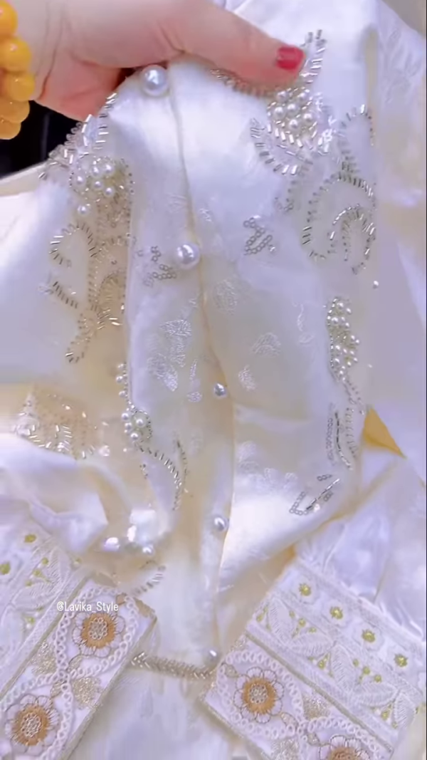 3219-3.png Exquisite Silk and Brocade Top with Pearl and Sequin Embellishments