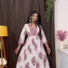3229-2.png Rich Maroon Floral Ethnic Set with Flared Sleeves