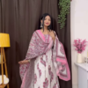 3229-3.png Rich Maroon Floral Ethnic Set with Flared Sleeves