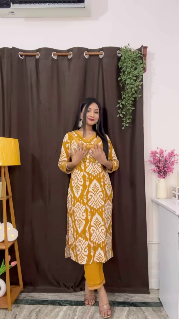 Rich Maroon Floral Ethnic Set with Flared Sleeves - Photo 5