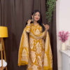 3229-5.png Rich Maroon Floral Ethnic Set with Flared Sleeves