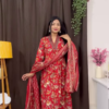 3229-7.png Rich Maroon Floral Ethnic Set with Flared Sleeves