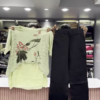 3233-2.png Artistic Knit Sweater and Black Wide-Leg Pant Set