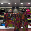 3236-15.png Artistic Abstract Patchwork Print Shirt and Pants Set