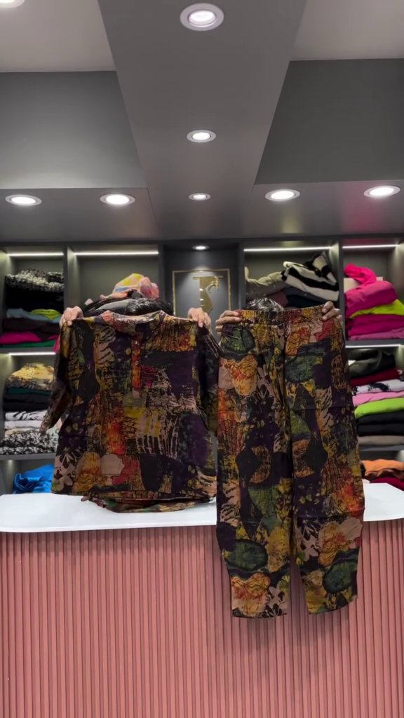 Artistic Abstract Patchwork Print Shirt and Pants Set - Photo 11