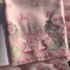 3238-1.png Exquisite Dusty Rose Sheer Fabric with Flamingo Embroidery