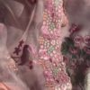 3238-2.png Exquisite Dusty Rose Sheer Fabric with Flamingo Embroidery