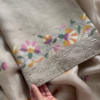 3244-2.png Sheer Fabric with 3D Floral Applique and Embroidery