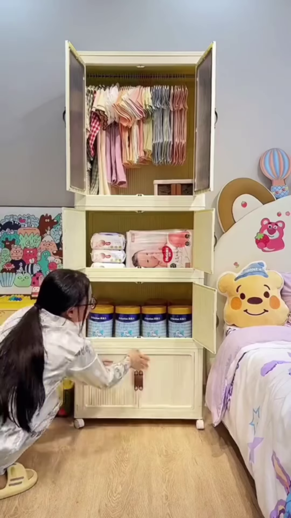 Premium Multi-Tier Kids' Nursery Wardrobe with Modular Storage - Photo 1