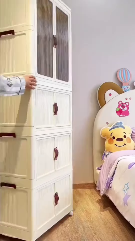 Premium Multi-Tier Kids' Nursery Wardrobe with Modular Storage - Photo 3