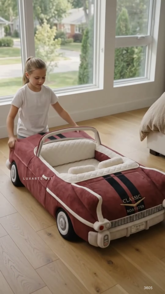 Classic Roadster Novelty Car Bed for Kids - Photo 3