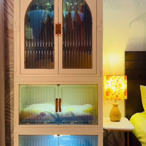 3311-1.png Modern Arched Fluted-Door Modular Storage Wardrobe