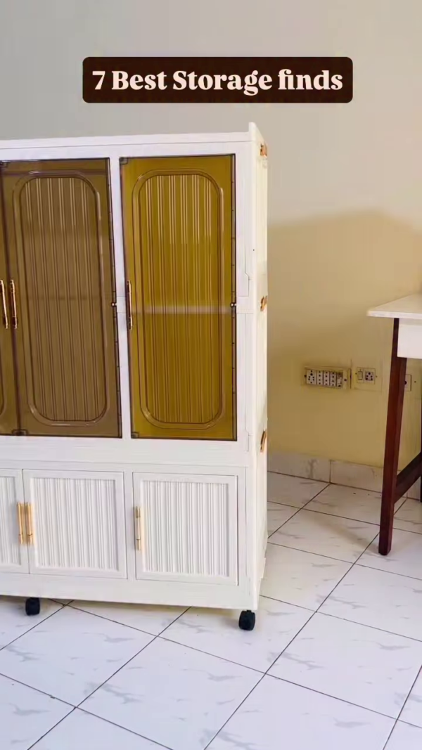 3311-2.png Modern Arched Fluted-Door Modular Storage Wardrobe