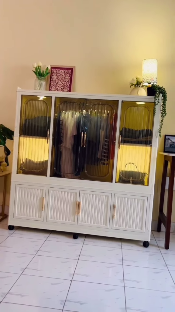 Modern Arched Fluted-Door Modular Storage Wardrobe - Photo 5