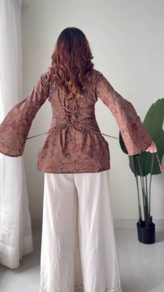 Boho-Chic Floral Tunic and Flared Palazzo Set - Photo 7