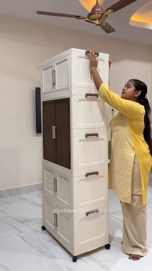 Premium Multi-Tier Modular Storage Wardrobe with Sliding Drawers - Photo 1