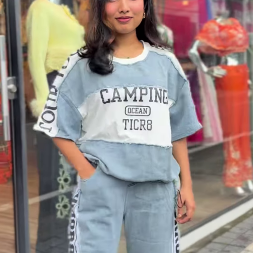 3319-2.png Urban Casual Graphic T-Shirt and Jogger Co-ord Set