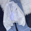 3327-8.png Classic Brown Button-Down Shirt and Light-Wash Denim Co-ord Set