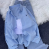 3327-9.png Classic Brown Button-Down Shirt and Light-Wash Denim Co-ord Set