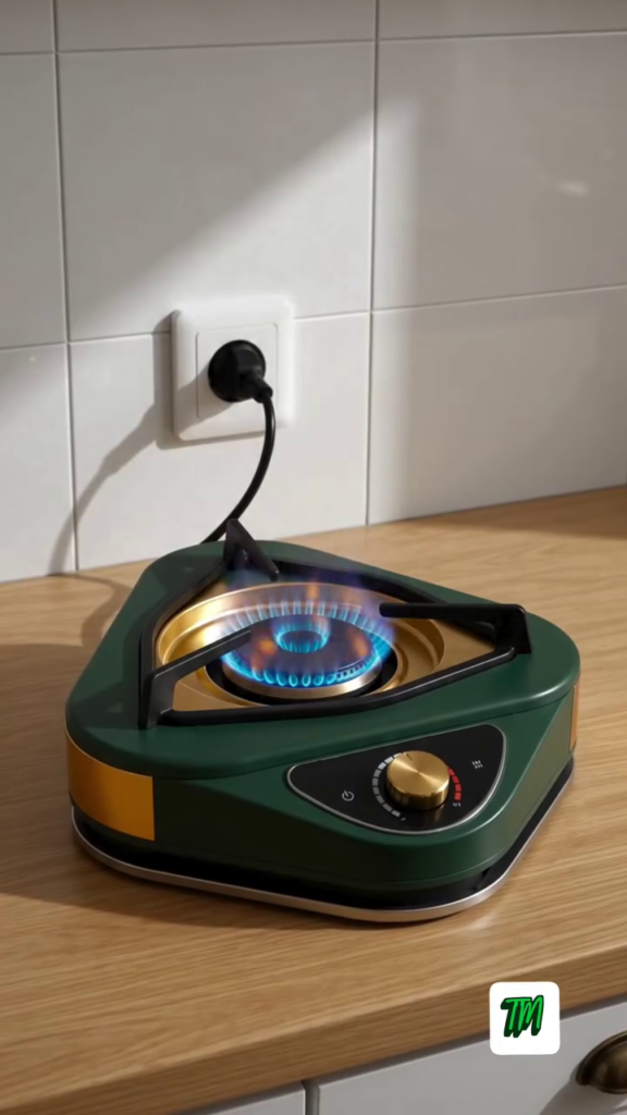 Compact Portable Triangular Gas Stove - Photo 1