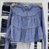 3339-1.png Peplum-Style Heart-Embroidered Denim Shirt