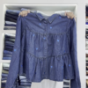3339-2.png Peplum-Style Heart-Embroidered Denim Shirt