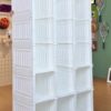 Modular Folding Closet with Translucent Swing-Doors