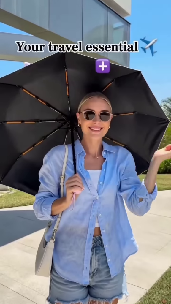 Ultra-Compact UV-Blocking Travel Umbrella - Photo 4