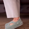 Suede Mary Jane Platform Flats
