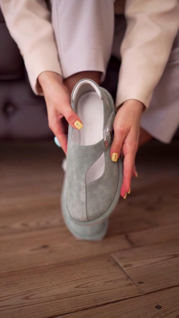 Suede Mary Jane Platform Flats - Photo 3