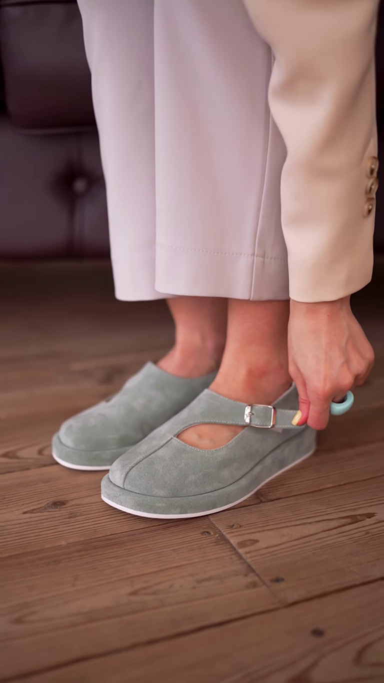 Suede Mary Jane Platform Flats