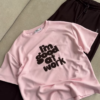 3357-3.png Graphic "I'm Good at Work" T-Shirt and Maroon Lounge Set