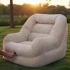 Portable Inflatable Corduroy Lounger with Integrated Air Pump