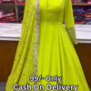 5028-1.png Neon Citron Floor-Length Anarkali Gown