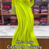 5028-2.png Neon Citron Floor-Length Anarkali Gown