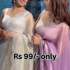 5041-2.png Luminous Organza Saree with Scalloped Shimmer Borders