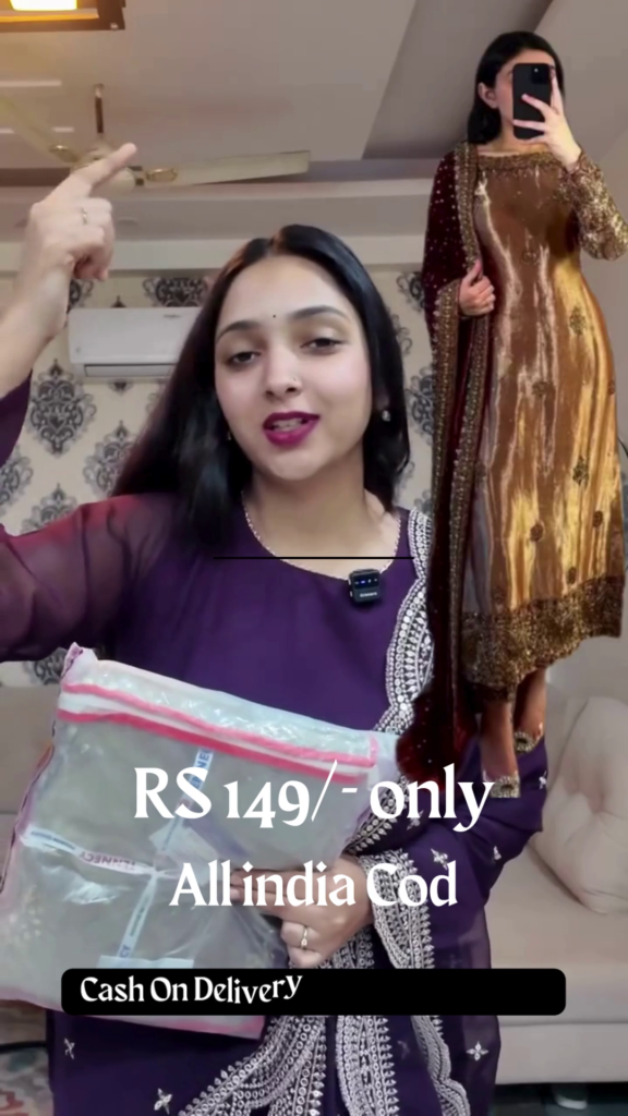 Golden Sage Silk Suit with Zardozi Embroidery - Photo 2