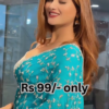 5043-1.png Cerulean Dream: Embroidered Silk Saree with Scalloped Edges