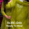 5050-1.png Olive Radiance: Embroidered Anarkali Suit Set