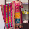 Royal Magenta Multi-Color Printed Suit Set